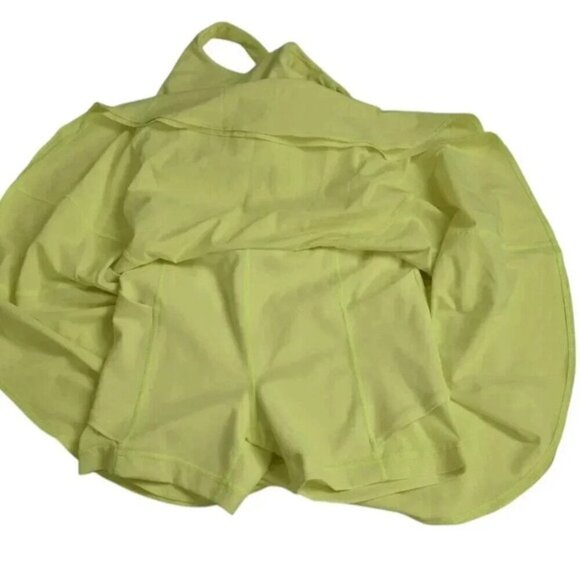 Lululemon Court Crush Dress Electric Lemon Tennis Pickle Ball Size 4 - Picture 10 of 12